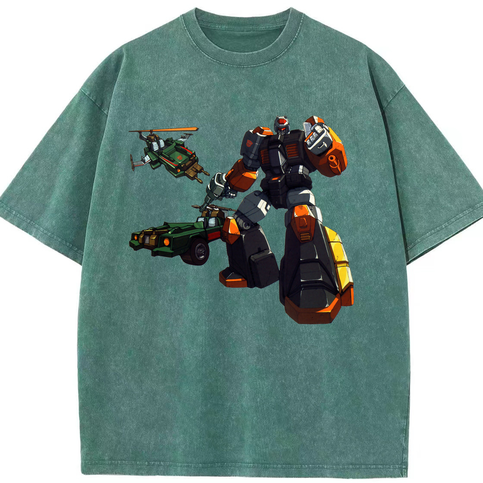 （画像用）  綿100% ヴィンテージ風 半袖Tシャツ（フロントプリント）